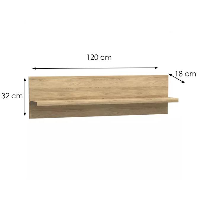 Regal Mediolan 120cm Natural Hikora