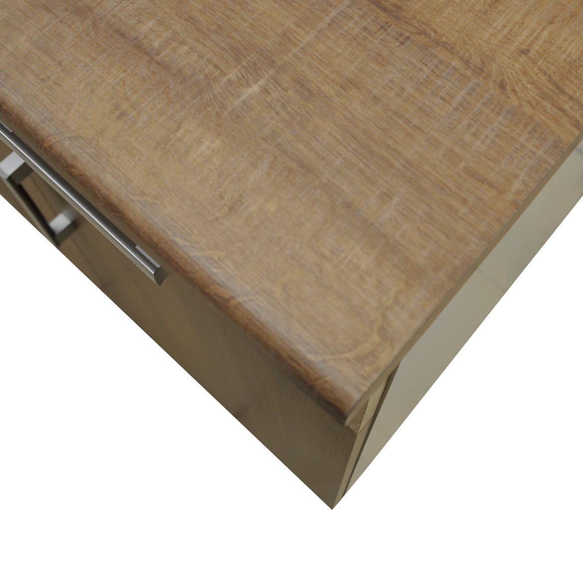 Küchenzeile Blanca 260cm Eiche Sonoma/Akat mit Tischplatte